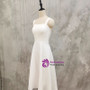 Simple White Straps Wedding Dress