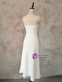White Spaghetti Straps Wedding Dress