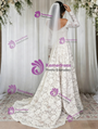 White Lace Long Sleeve Wedding Dress