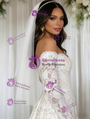 White Lace Long Sleeve Wedding Dress