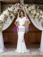 White Mermaid V-neck Wedding Dress