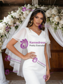 White Mermaid V-neck Wedding Dress