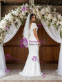 White Mermaid V-neck Wedding Dress