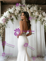 White Mermaid Spaghetti Straps Wedding Dress