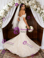 Ivory Mermaid Lace Off the Shoulder Wedding Dress