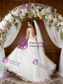 White Tulle Lace Appliques Wedding Dress