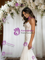 White Mermaid Tulle Appliques Spaghetti Straps Wedding Dress