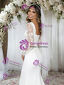 White Mermaid Long Sleeve Lace Wedding Dress