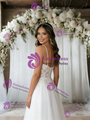 White Tulle Appliques Wedding Dress