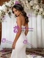 White Mermaid Lace Spaghetti Straps Wedding Dress