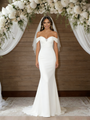 White Mermaid Off the Shoulder Wedding Dress