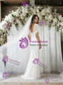 White Mermaid Lace V-neck Wedding Dress