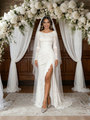 White Mermaid Lace Long Sleeve Wedding Dress
