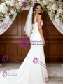 White Mermaid Straps Wedding Dress