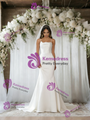 White Mermaid Spaghetti Straps Wedding Dress