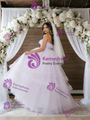 Purple Tulle Tiers Sequins Wedding Dress