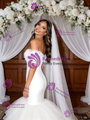 White Mermaid Off the Shoulder Beading Wedding Dress