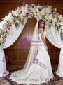 White Mermaid Spaghetti Straps Wedding Dress
