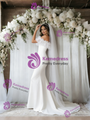 White Mermaid Off the Shoulder Wedding Dress