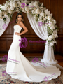White Mermaid Strapless Appliques Wedding Dress