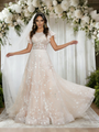 Champagne Tulle Lace Wedding Dress