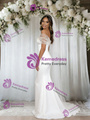 White Mermaid Off the Shoulder Wedding Dress