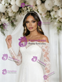 White Lace Long Sleeve Wedding Dress