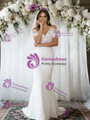 White Mermaid Lace Spaghetti Straps Wedding Dress