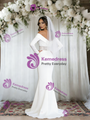 White Mermaid Long Sleeve Wedding Dress