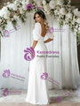 White Mermaid Puff Sleeve Wedding Dress