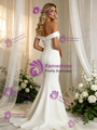 White Mermaid Off the Shoulder Wedding Dress