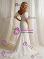White Mermaid Lace Flower Wedding Dress