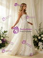 Tulle Appliques Spaghetti Straps Wedding Dress