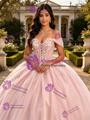 Pink Tulle Appliques Quinceanera Dress