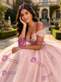 Pink Tulle Appliques Quinceanera Dress