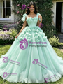 Ball Gown Pink Tulle Straps Bow Quinceanera Dress