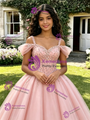 Red Tulle Straps Beading Quinceanera Dress