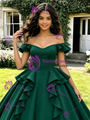 Simple Green Off The Shoulder Quinceanera Dress