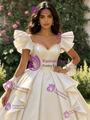 Ivory Straps Ball Gown Quinceanera Dress