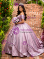 Purple Ball Gown Off the Shoulder Quinceanera Dress