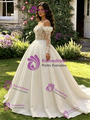 Ivory White Tulle Straps Long Sleeve Appliques Quinceanera Dress