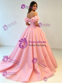 Pink Tulle Offthe Shoulder Quinceanera Dress