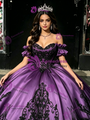 Purple Off The Shoulder Lace Appliques Quinceanera Dress