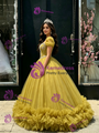 Tulle Square Neck Beading Quinceanera Dress