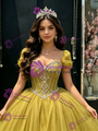 Tulle Square Neck Beading Quinceanera Dress