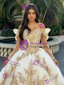 White Tulle Off The Shoulder Quinceanera Dress