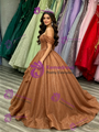 Brown Sequins Off The Shoulder Quinceanera Dress