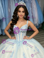White Tulle Appliques Straps Quinceanera Dress