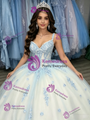 White Tulle Appliques Straps Quinceanera Dress