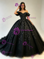 Green Tulle Off the Shoulder Quinceanera Dress